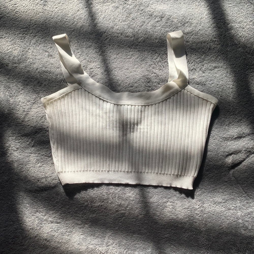 white crop top